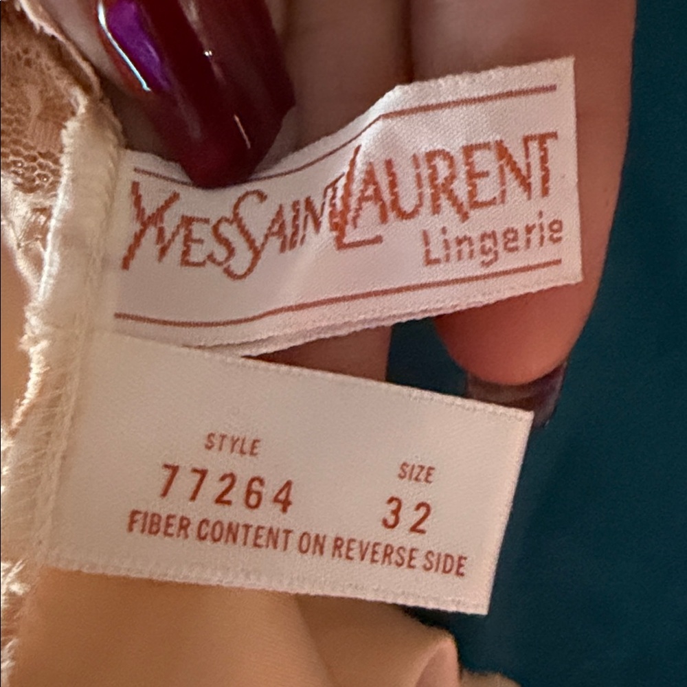 YVES SAINT Laurent Peach Lace Trim Camisole - Picture 6 of 8